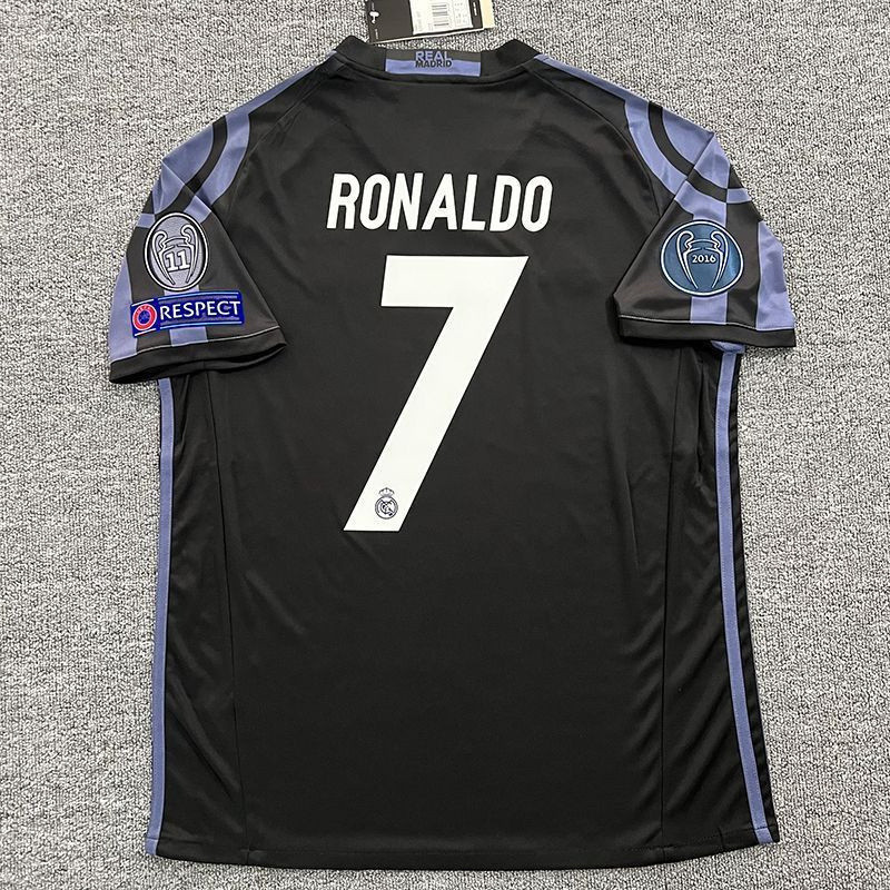 16-17 Real Madrid dos camisas Ronaldo/3A camiseta de fútbol Retro ...