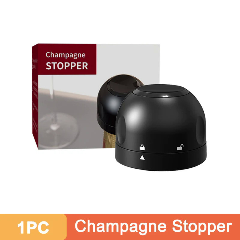 Tapón De Botella Reutilizable Para Vino Y Champán - Sella Al Vacío, De Acero Inoxidable, Mantiene La Frescura