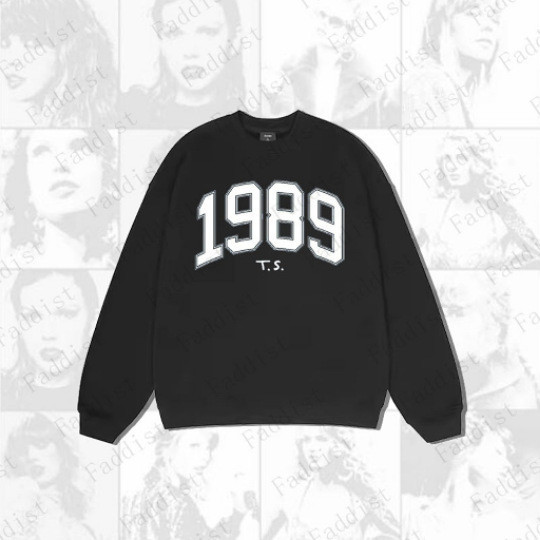 thumbnail image 1 of Taylor Swift 1989 (Versión) Sudaderas Azules Sueltas De Cuello Redondo, 1 of 5