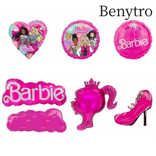 Barbie Feliz Cumpleaños Bandera Rosa Globo 12 Pulgadas Látex Impreso Globos  Pastel topper Princesa Para Fiesta Niña