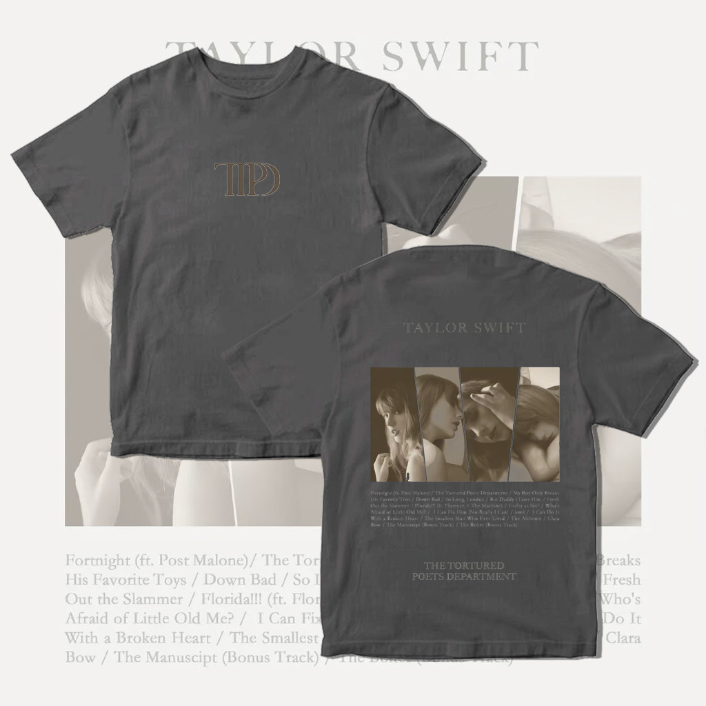 thumbnail image 1 of 2024 Nuevo Taylor Swift TTPD The Eras Tour Concert Merch Cuello Redondo Algodón T Manga Corta Casual Top Hombre/Mujer Camisas De Pareja, 1 of 4