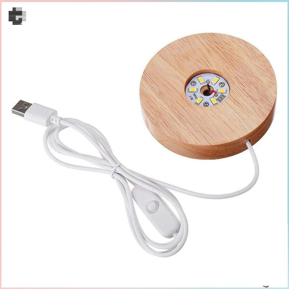 Base De Luz LED Pantalla De Madera Para El Arte De Cristal Iluminada ...