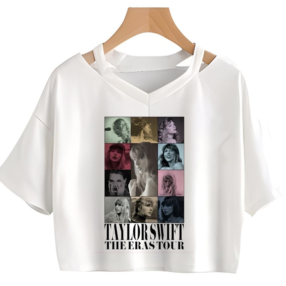 thumbnail image 1 of taylor swift Vol90s yk2 Hada grunge crop top Mujer Moda Coreana Gótica trashy Estética tee, 1 of 5