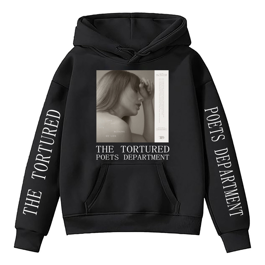 thumbnail image 1 of 2024 Nuevo Taylor Swift TTPD The Eras Tour Concert Merch Hombres/Mujeres Sudadera Con Capucha Diseño Ayuda Ropa Misma Unisex Streetwear Chamarra Top, 1 of 5