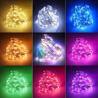 10 bombillas LED decorativas, Colgante, Iluminación a pilas