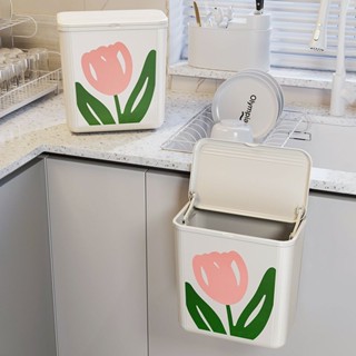 Cubo basura Cesta de papel higiénico de alto valor estilo Ins for el hogar,  cocina, sala