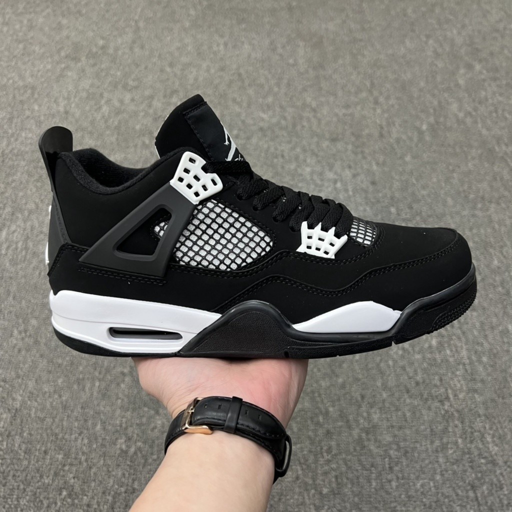 Nike Air Jordan 4 Retro White Thunder Blanco Thunderchief Aj4 Generacion Aj4 Joe 4 Negro Y Panda Con Caja Original Shopee Mexico