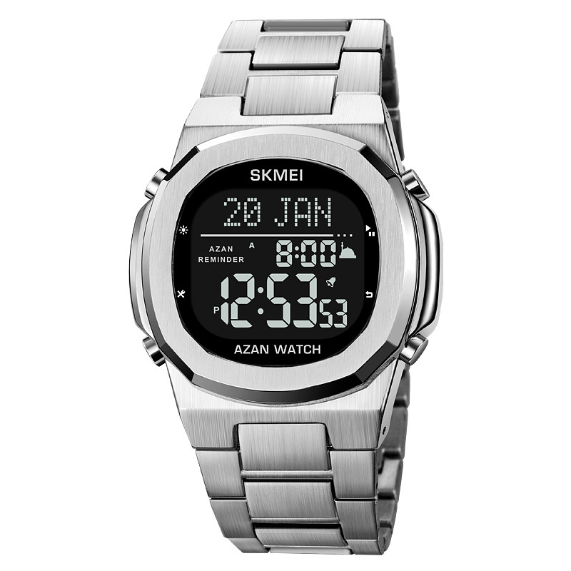 SKMEI 2036 Deporte Impermeable Acero Electronico De Lujo Hombres Relojes Qibla Religioso Hijri Shopee Mexico