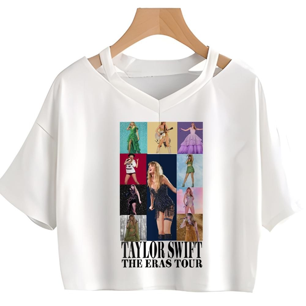 thumbnail image 1 of taylor swift Gráfico yk2 crop top Mujer yk2 Ropa Gótica De Basura Recortada, 1 of 5