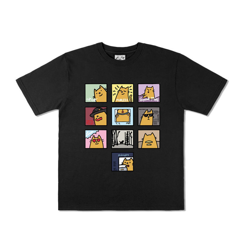 thumbnail image 1 of 2024 Nuevo Taylor Swift Las Eras Tour Concierto Merch Gato Cuello Redondo Algodón T Manga Corta Casual Top Hombre/Mujer Camisas De Pareja, 1 of 4