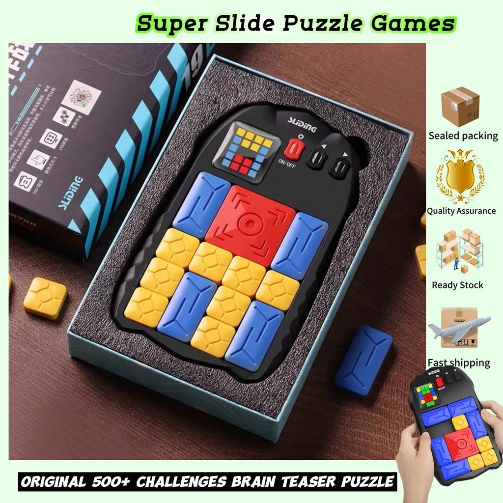 TEMI Super Slide Games - Rompecabezas Magnético Con Más De 500 Niveles | Juego De Viaje, Desafío Mental Para Todas Las Edades