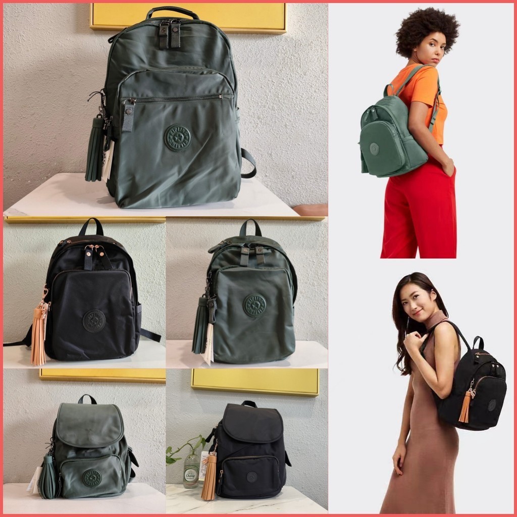 Kipling Mochila De Mujer Verde Y Negra De Nylon Impermeable Para Estudiantes K21305 K14240 K15635 2 Colores Shopee Mexico