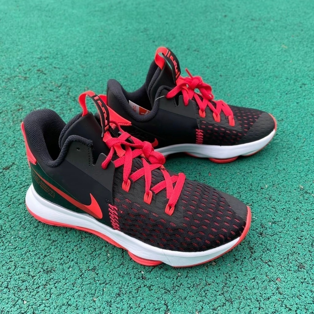 Nike lebron black red deals