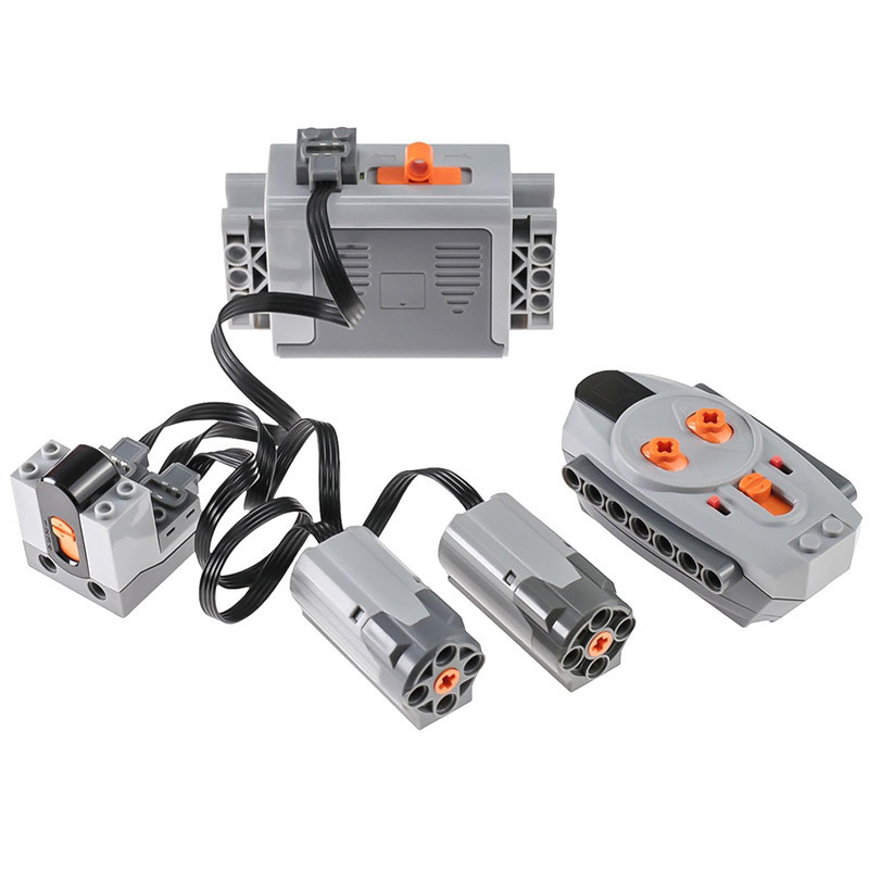 Kit De Funciones De Potencia ASTEM De 18 Piezas Para Technic - Motores XL, Servomotor, Tren, Control Remoto Y Mando De Velocidad, Compatible Con MOC Y EV3
