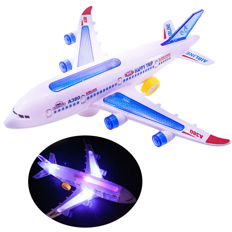 Gran Airbus A380 Musica De Flash Electrico Sueno De Avion Universal Modelo De Juguete Shopee Mexico