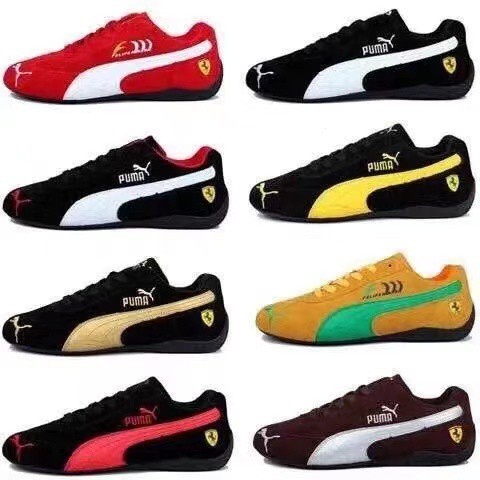 Multiples Colores P u m a Ferrari Cuero De Gamuza unisex racing Locomotora Puntiagudo Zapatos De Los Hombres Y Las Mujeres Zapatillas Casuales SXKO Shopee Mexico