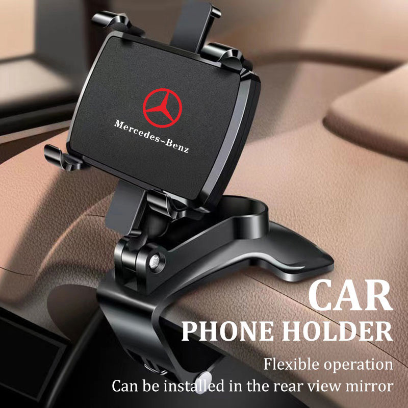 Supporto Per Telefono Cellulare GPS Per Auto - Universale, Fissaggio A Cruscotto, Regolabile, Nero