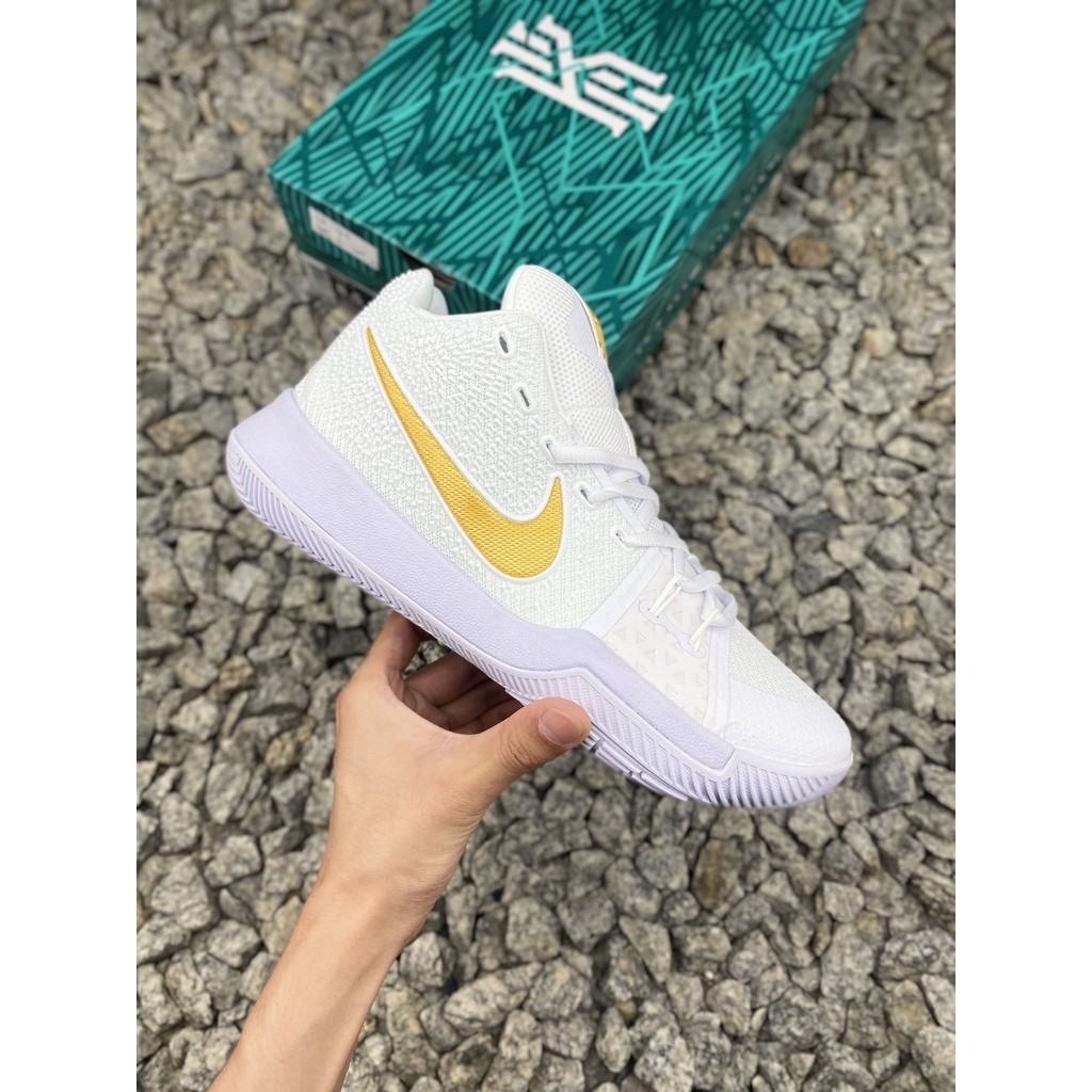 Nike kyrie 3 white gold on sale