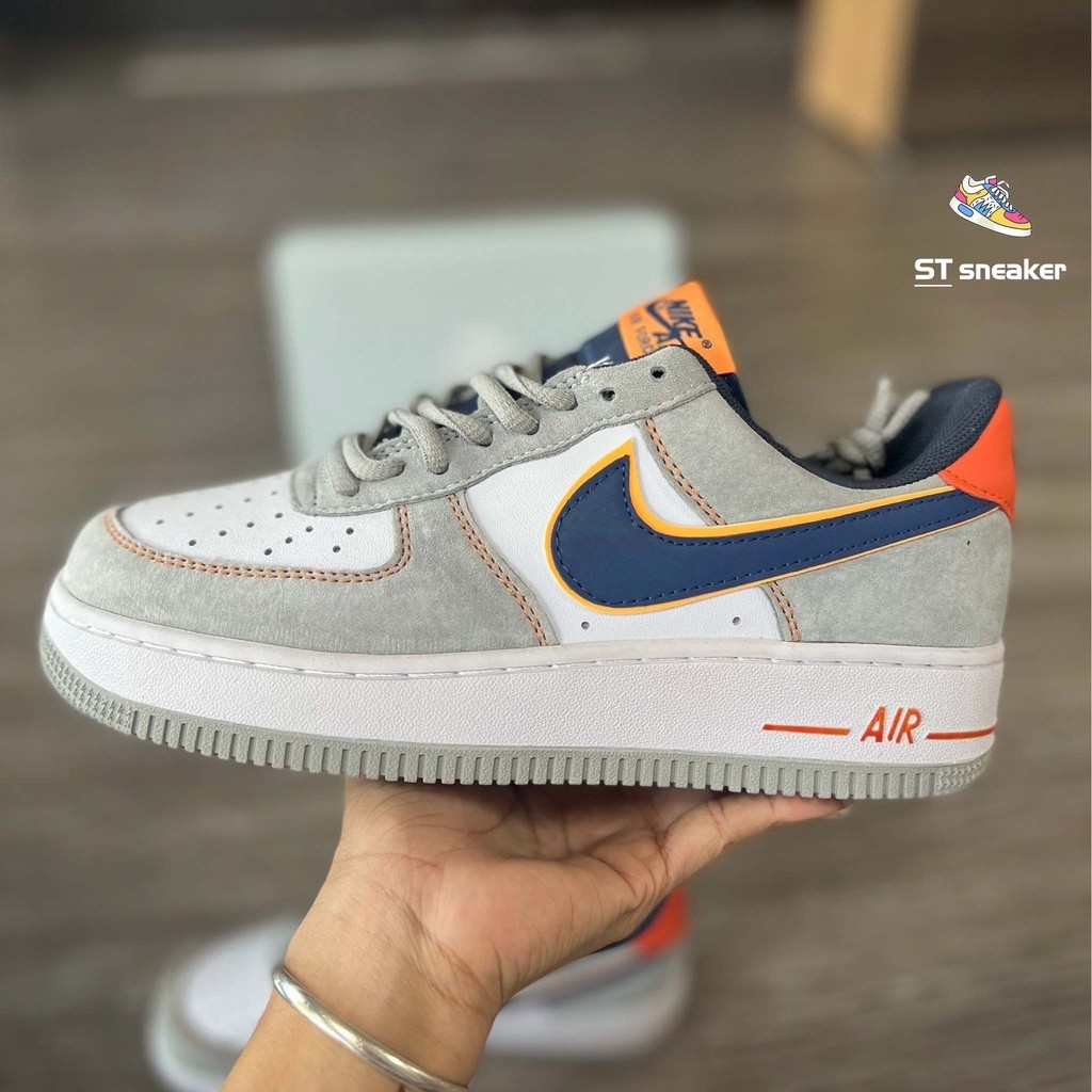 Zapatillas AF1 gris naranja Nike Air Force 1 Cool gris 1 1 edicion Standard St sneaker Shopee Mexico