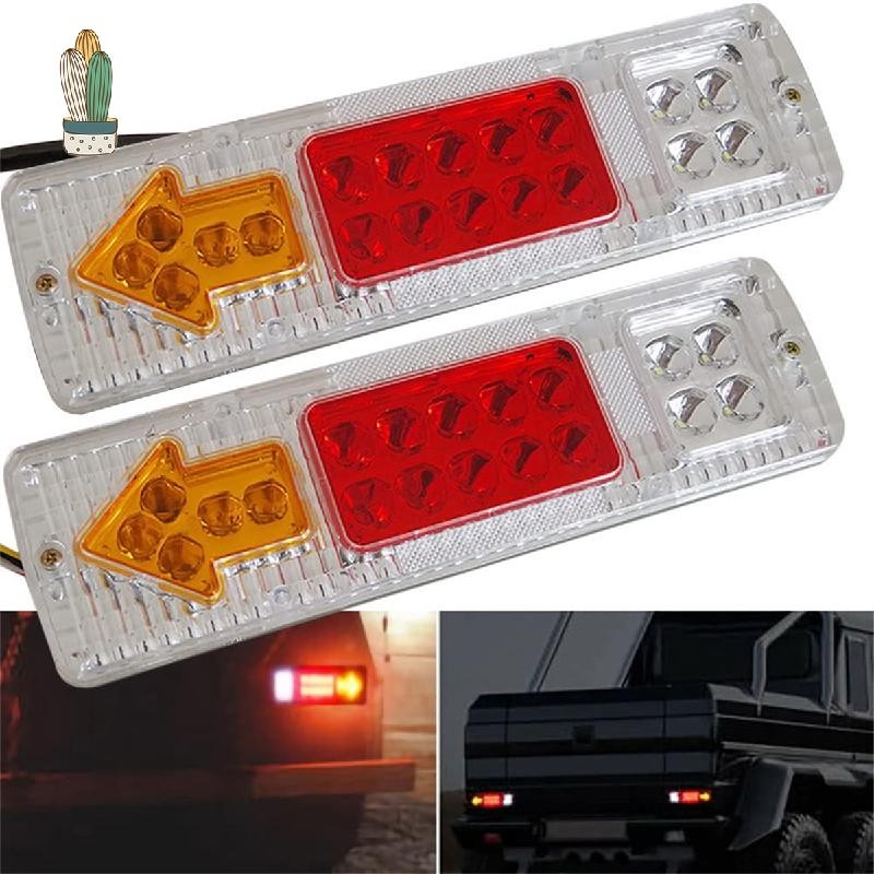 Luces Traseras Para Remolques 2 Luces LED Traseras Para Remolque - 12V/24V, IP67 (Freno, Intermitentes, Marcha Atrás) Remolque Coche