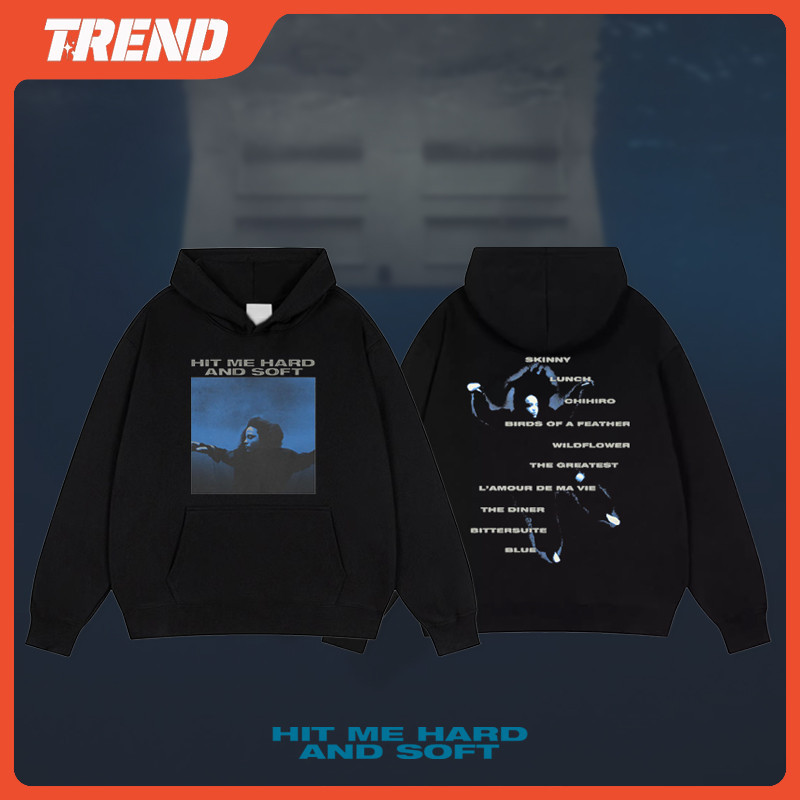 Billie Eilish HIT ME Mano Y Sudadera Con Capucha De Algodon Suave Mas Tamano De Los Hombres Y Las Mujeres De La Calle De Impresion Harajuku Moda
