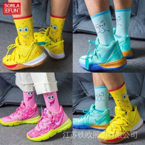 100 Stock Original Nike Kyrie 5 Bob Esponja Squarepants respiracion zapatos deportivos dos personas moda Casual baloncesto tenis Cj6950 700 600 300 0S6V Shopee Mexico
