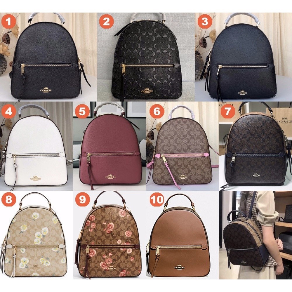 COACH F76624 F77688 F76622 F76715 C2856 3054 Jordyn Mochila De Cuero Firma Mujeres Bolsa Con Cremallera Shopee Mexico