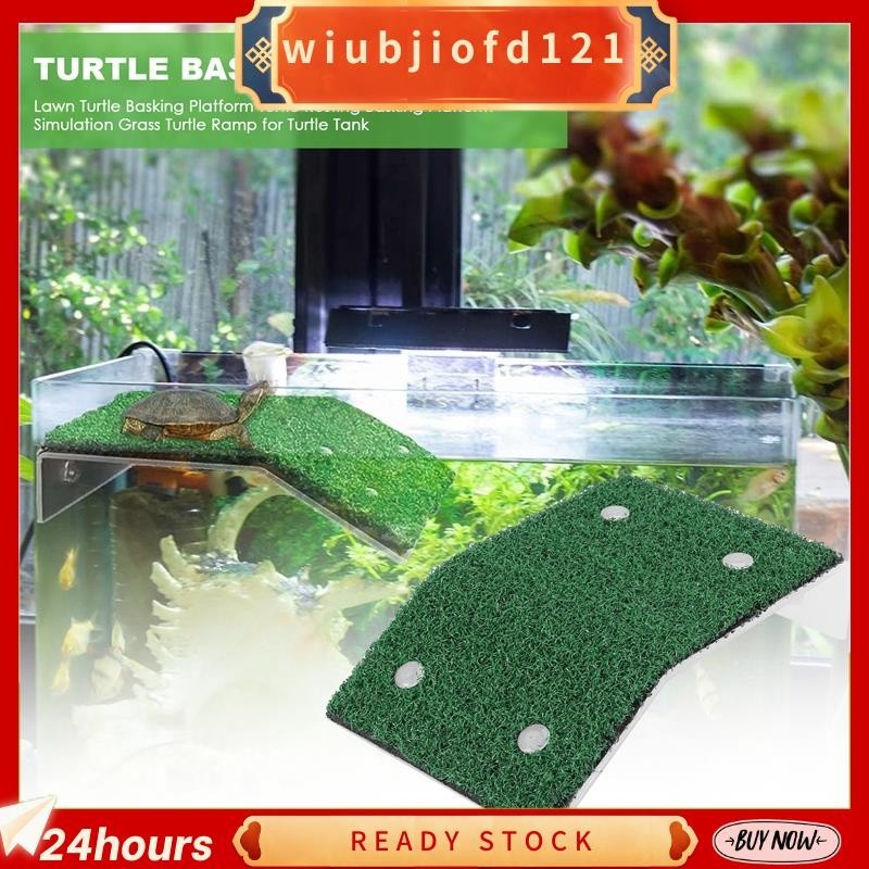 Plataforma Flotante Para Tortugas Con Césped Artificial - Zona De Descanso Y Calentamiento Para Acuarios