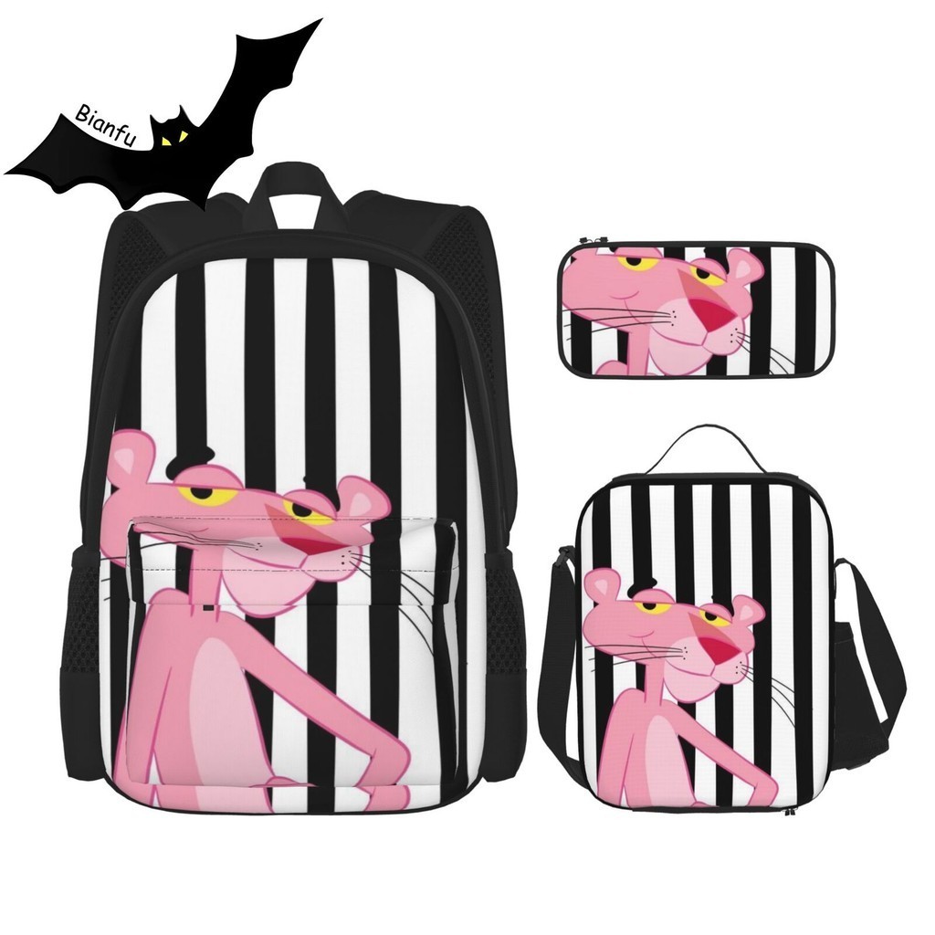 Pantera Rosa Juego De Mochilas Escolares De Lona Para Ninas Y Ninos Bolsas Viaje 3 En 1 Shopee Mexico