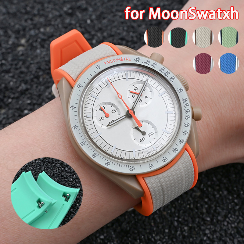BINLUN Correas De Reloj De Nailon Silicona 18mm 19mm 20mm 21mm 22mm Correa Reloj Lona Caucho De Liberación Rápida Correa De Repuesto Para Hombres Y Mujeres(Hebilla Azul Claro/plateada,18mm