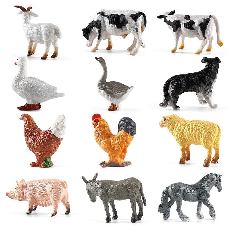 Flormoon Figuras De Animales, Modelo De Acción Realist. Et07