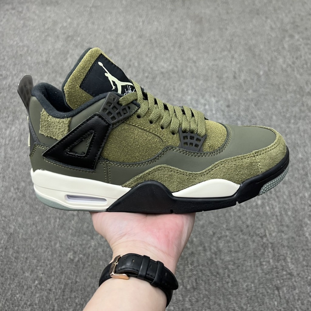 Tenis jordan verde militar top