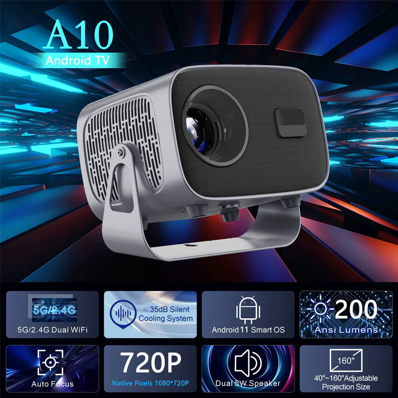 A10 Home Theater Mini proyector portátil para Android 11 H713 BT 5,2 ...