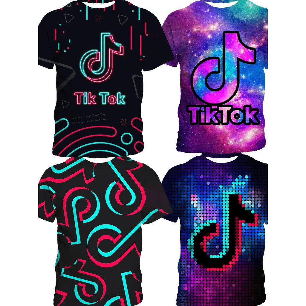 Para Niñas Camisa De Tik Tok De Colores TikTok Icono Patrón