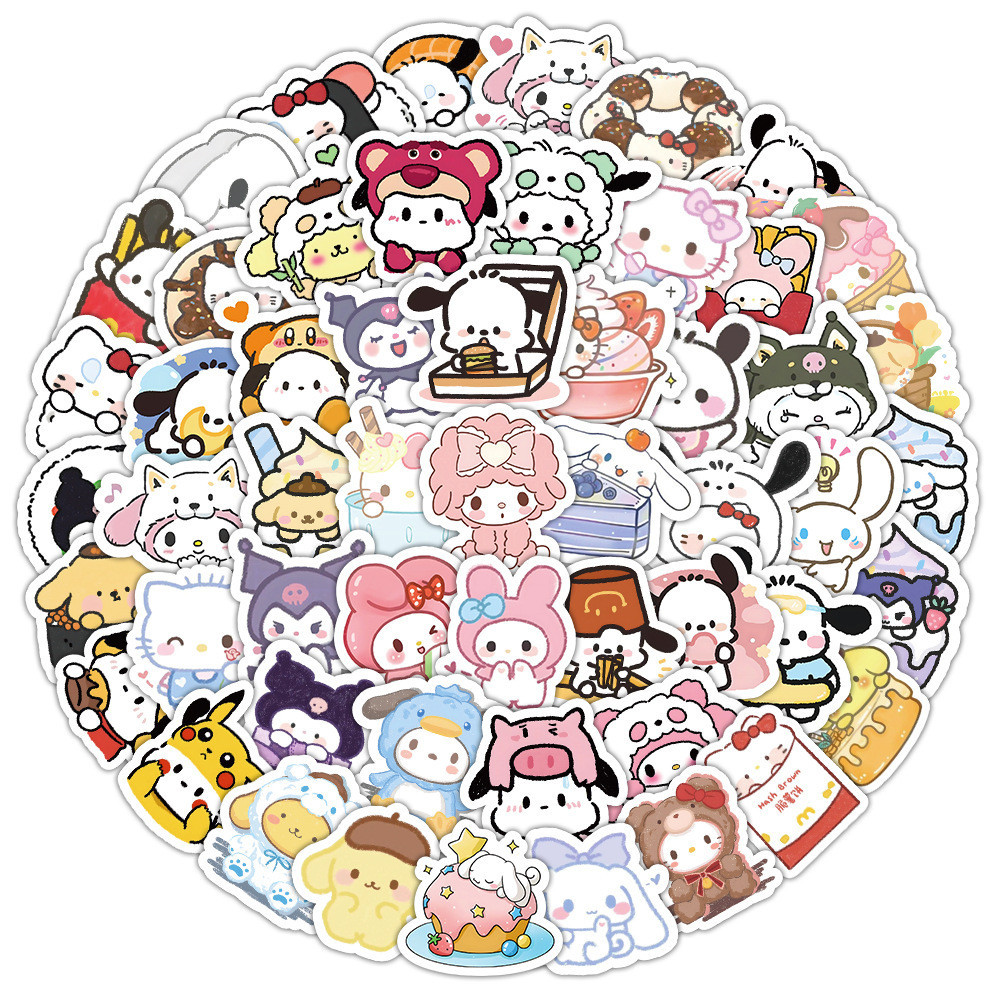 100PCS Q-Versión De Dibujos Animados Lindo Sanrio Kuromi Mymelody ...