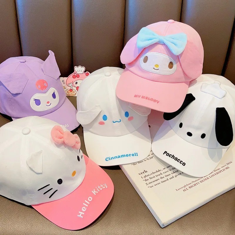 Sanrio Kawaii Hello Kitty Gorra Ninas Kuromi Cinnamoroll Sombrero Femenino De Dibujos Animados Dulce De Beisbol Lindo Regalo Para Los Ninos