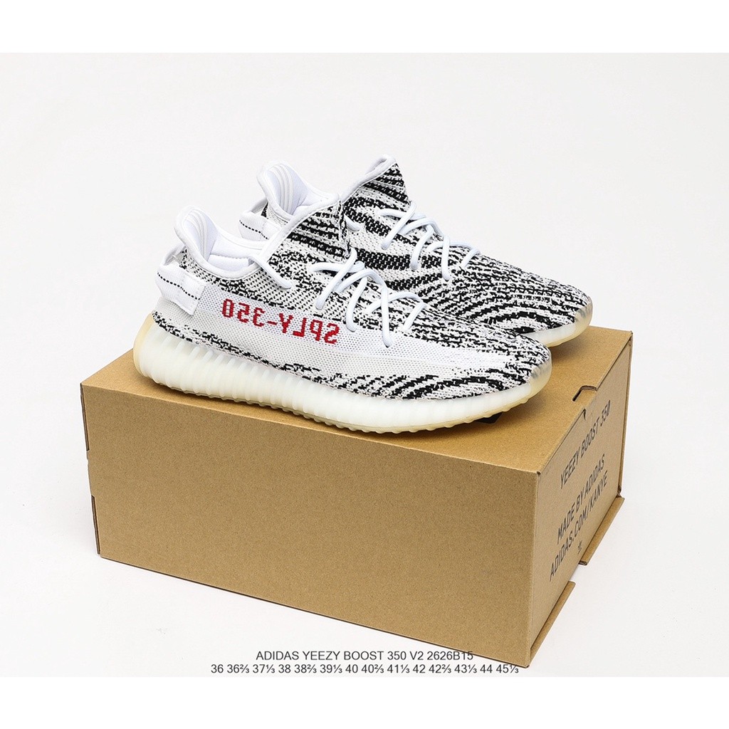 Wholesaler Unisex zebra Yeezy Boost 350 v2 Zapatos Para Correr Para Mujeres Zapatillas De Deporte Para Hombres Pareja Tamano Estandar 36 48 Se Pueden Proporcionar Fotos Fisicas Antes Del Envio Shopee ...