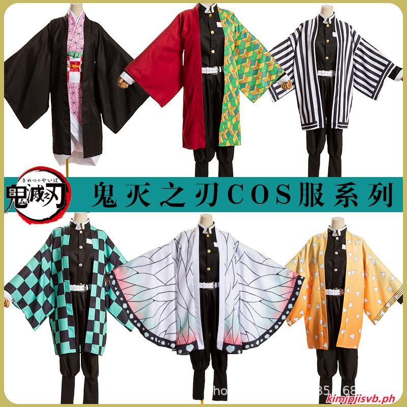 Obanai Iguro Serpiente Cosplay Anime Demon Slayer Kimetsu no Yaiba Obanai Iguro Cosplay Kimono pantalón top Kisatsutai Uniformes Conjunto de disfraz de Halloween Compra barata en
