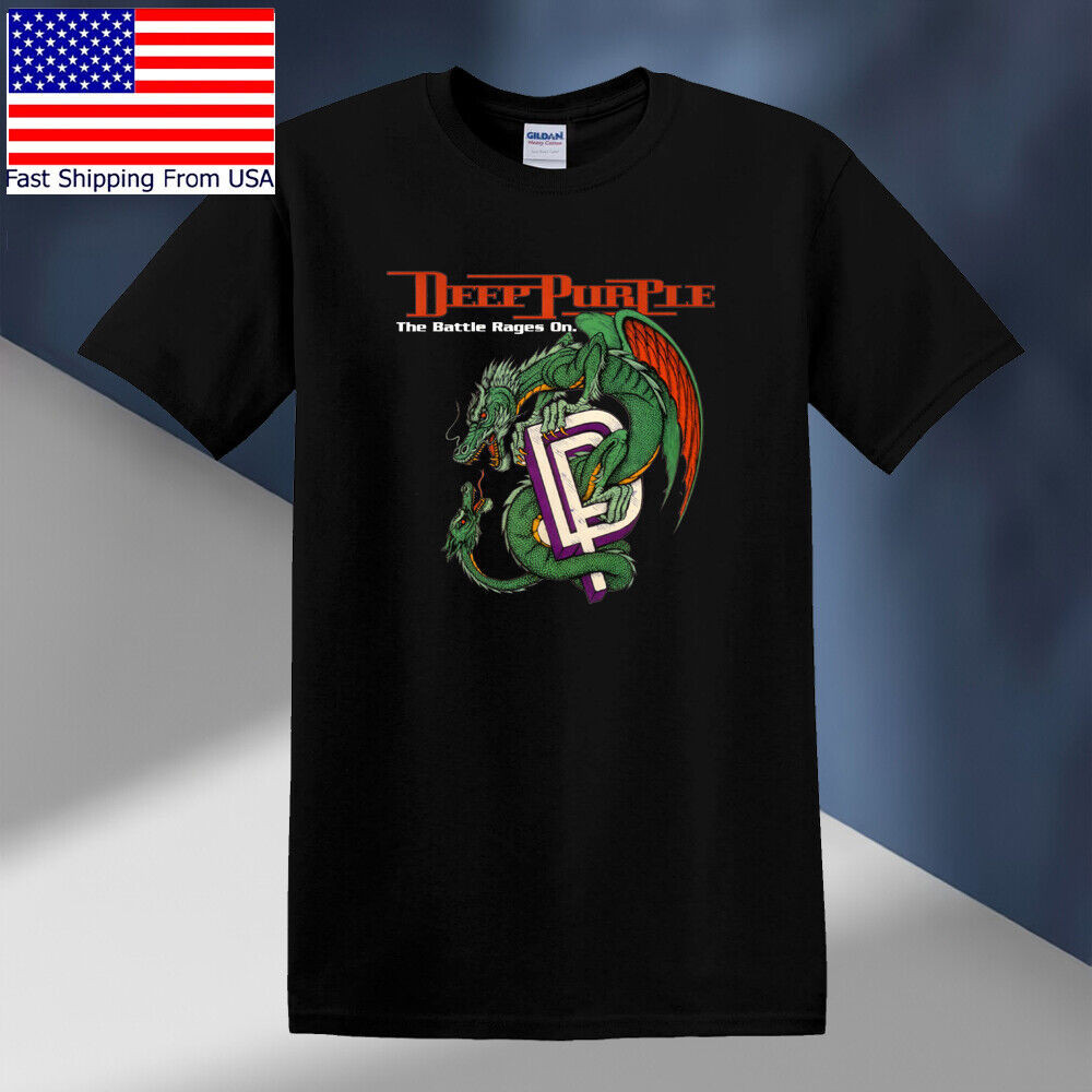 Camiseta Negra De Hombre Deep Purple Dragon Shopee Mexico