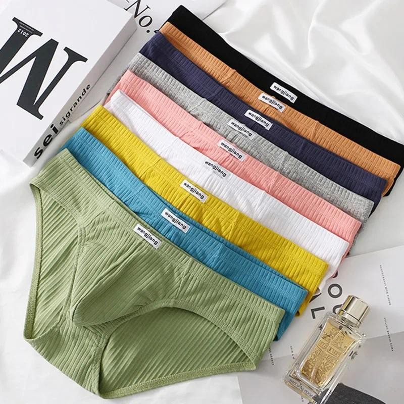 Calzoncillos De Algodon Para Hombres U Convexos Bragas Masculinas Hombre Divertida Bolsa De Pene Ropa Interior De Tela Roscada Shopee Mexico
