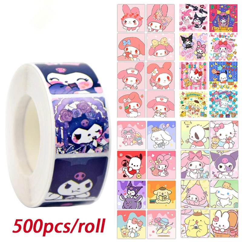 500PCS Cinta Adhesiva De Dibujos Animados Kuromi Melody Hello Kitty ...