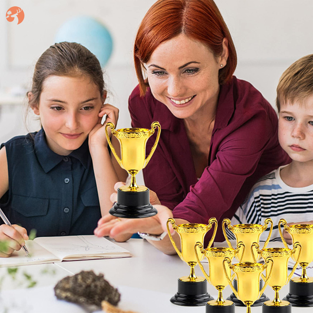 Mini Trofeos Copas De Oro Premios De Plástico Para Niños Clase Escolar ...