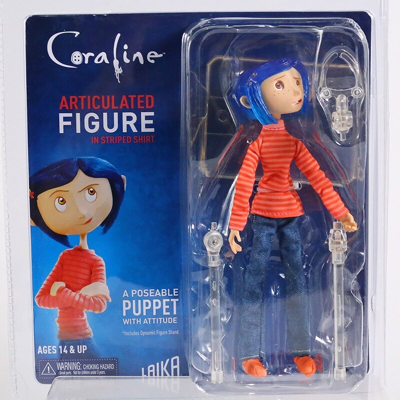 NECA Coraline フィギュア 2体セット NECA Coraline 7'ABS/PVC Muñeca De Juguete En Camisa De Rayas