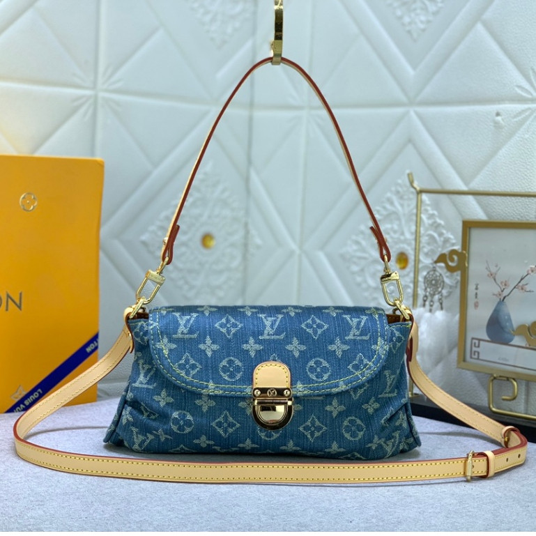 Caja LV Louis Vuitton Nuevo Bolso De Las Mujeres De Alta Calidad denim Hombro Shopee Mexico