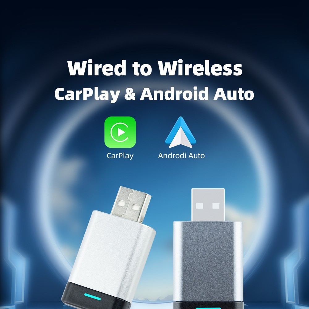 Pqahffowr Adaptador Inalámbrico CarPlay 2 En 1 | Convierte Tu CarPlay Con Cable En Inalámbrico | Compatible Con Android Auto (versiones Selectas)