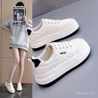 Zapatillas Blancas Zapatos Suela Gorda Mujer Tenis Suela Gruesa