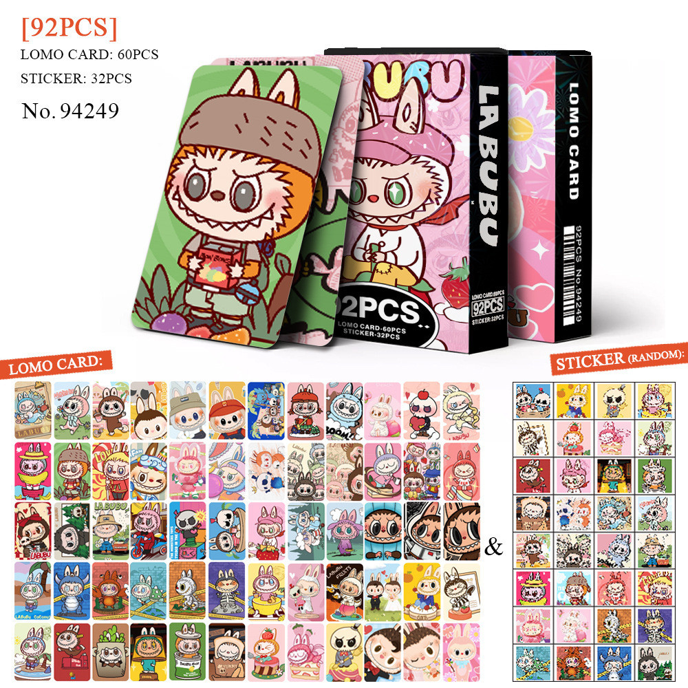 92pcs Anime Manhwa Manga Melody My Little Pony Death Note LABUBU Lomo ...