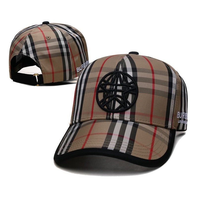 BURBERRY Nuevo Estilo Carta Gorra De Beisbol Caballo De Guerra Lienzo Clasico Etiqueta Lateral Oro Bordado Sombrero De Sol Shopee Mexico