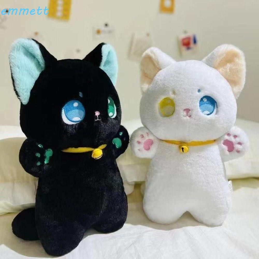 EMMETT Juguete De Felpa De Gato Blanco Y Negro De Hadas Kawaii Animal De Peluche Suave Decoracion Del Hogar