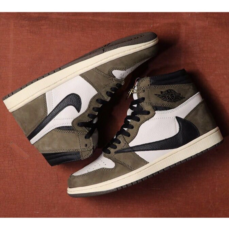 Original Travis Scott X Nike Air Jordan 1 OG TS SP Retro Zapatos De Baloncesto Hombres AJ1 Alto CD4487 100 Shopee Mexico
